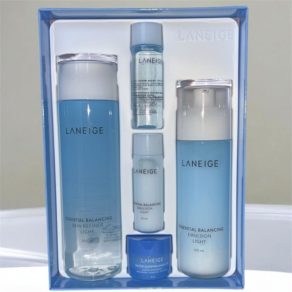 Laneige Basic Duo Set 5 Piece Face Care Bundle Set Korean Beauty New Exp 12/27